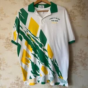 Vintage 90s John Deere "Sounds of the Past" Polo Shirt | Made in USA | Large